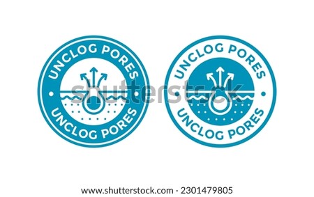 Unclog pores logo vector design. Suitable for business, beauty, health, and technology