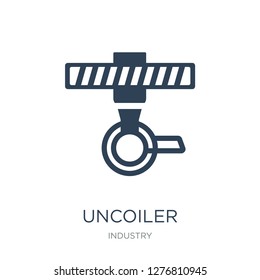 uncoiler icon vector on white background, uncoiler trendy filled icons from Industry collection, uncoiler vector illustration
