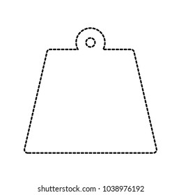 uncolored bag sticker  vector illustration