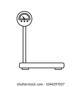 uncolored  cargo weight  vector illustration