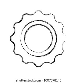 uncolored gear  vector illustration