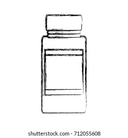 uncolored, glass canning jar vector illustration
