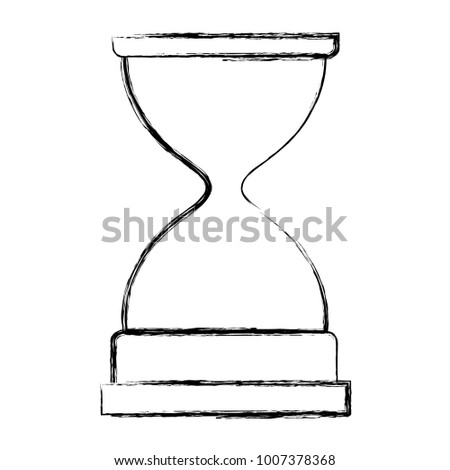 uncolored hourglass  vector illustration