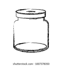 uncolored jar coin  bank  vector illustration