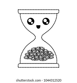 uncolored kawaii hourglass  design