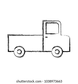 uncolored van vector illustration