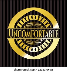 Uncomfortable gold emblem