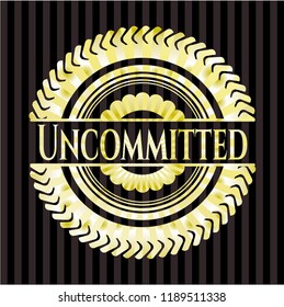 Uncommitted gold shiny emblem