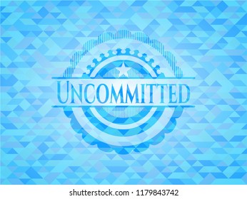 Uncommitted light blue mosaic emblem