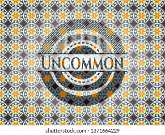 Uncommon arabic style emblem. Arabesque decoration.