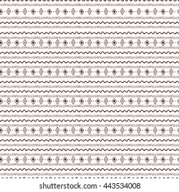 Uncommon Ethnic pattern. Geometric and aztec decor elements. Trendy backgrounds. Vector.