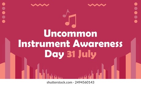 Uncommon Instrument Awareness Day vector banner design. Happy Uncommon Instrument Awareness Day modern minimal graphic poster illustration.