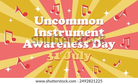 Uncommon Instrument Awareness Day vector banner design. Happy Uncommon Instrument Awareness Day modern minimal graphic poster illustration.