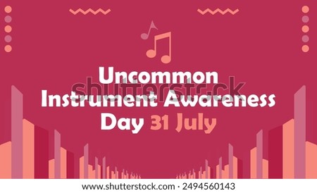 Uncommon Instrument Awareness Day vector banner design. Happy Uncommon Instrument Awareness Day modern minimal graphic poster illustration.