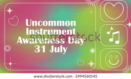 Uncommon Instrument Awareness Day vector banner design. Happy Uncommon Instrument Awareness Day modern minimal graphic poster illustration.