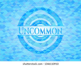 Uncommon light blue emblem. Mosaic background