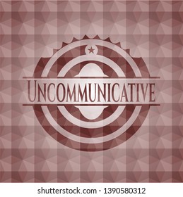 Uncommunicative red seamless geometric badge.