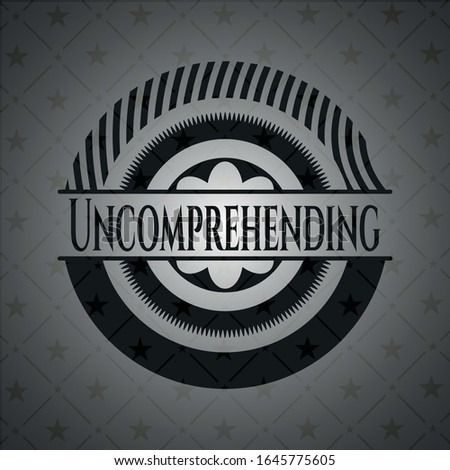 Uncomprehending dark emblem. Retro. Vector Illustration. Detailed.