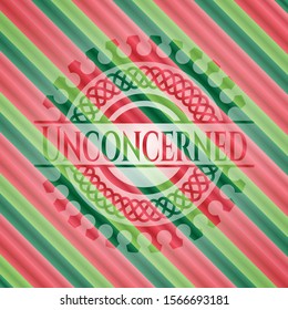 Unconcerned christmas emblem background. Vector Illustration. Detailed.