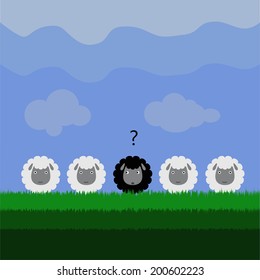 Unconfident black sheep