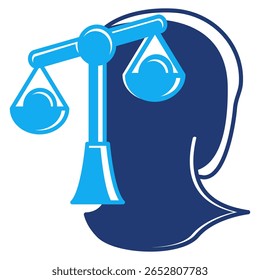 Ícone de viés inconsciente representado por head, escala Dualtone style.
