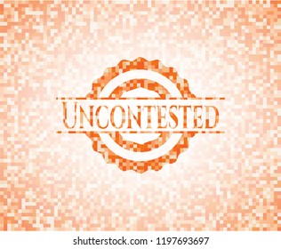Uncontested abstract orange mosaic emblem