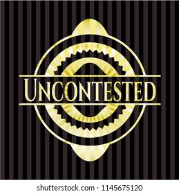 Uncontested gold shiny emblem