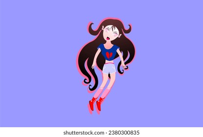 vector plano de mujer enojada incontrolable