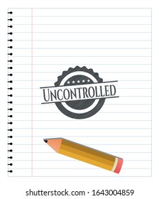 Uncontrolled with pencil strokes. Vector Illustration. Detailed.