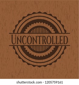 Uncontrolled retro style wood emblem