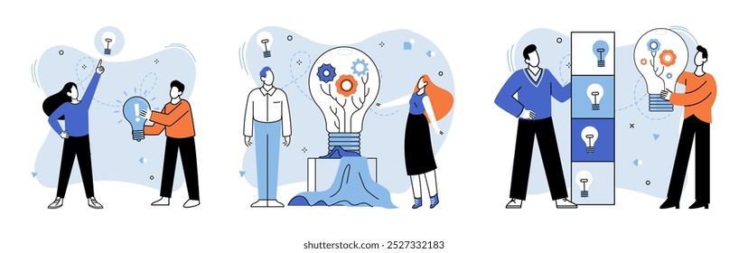 Unconventional thinking vector illustration. Success is echo footsteps taken differently in journey innovation The concept individualism is foundation upon which success is built Personality