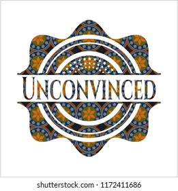 Unconvinced arabesque style emblem. arabic decoration.
