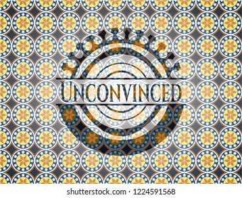 Unconvinced arabic badge background. Arabesque decoration.