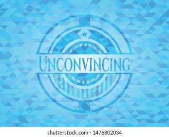 Unconvincing realistic sky blue mosaic emblem