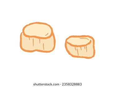 Uncooked whole simple scallops seafood 