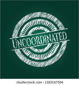 Uncoordinated with chalkboard texture