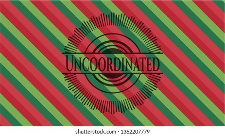 Uncoordinated christmas colors style badge.