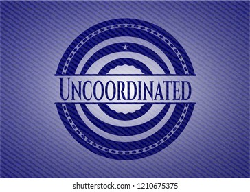 Uncoordinated emblem with jean high quality background