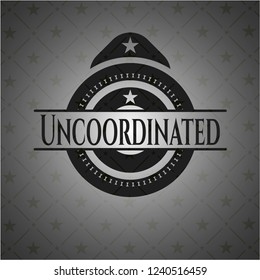Uncoordinated realistic black emblem