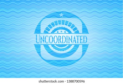 Uncoordinated Water Wave Concept Badge. Vector Illustration. Detailed.