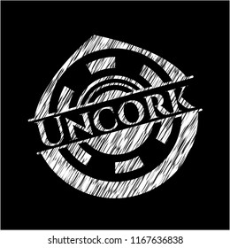 Uncork with chalkboard texture