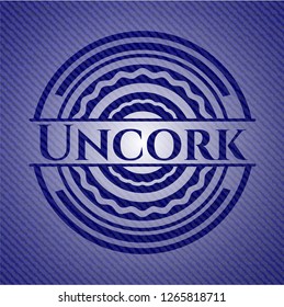 Uncork denim background