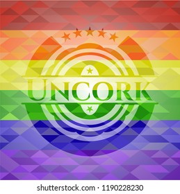 Uncork lgbt colors emblem 