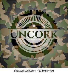 Uncork on camo texture