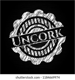 Uncork written on a blackboard