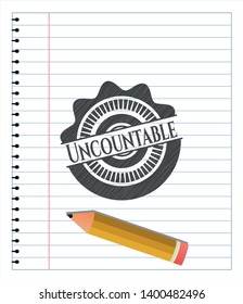 Uncountable drawn with pencil strokes. Vector Illustration. Detailed.