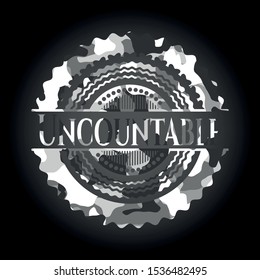 Uncountable on grey camo texture