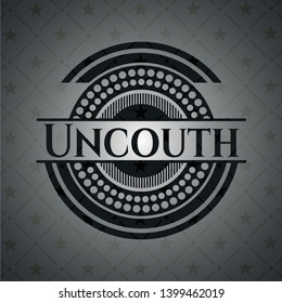 Uncouth realistic dark emblem. Vector Illustration. Detailed.