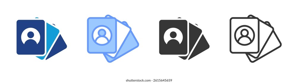 Uncover icon set multiple style collection