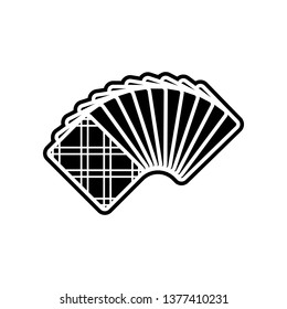 an uncovered deck of cards from the back icon. Element of Casino for mobile concept and web apps icon. Glyph, flat icon for website design and development, app development